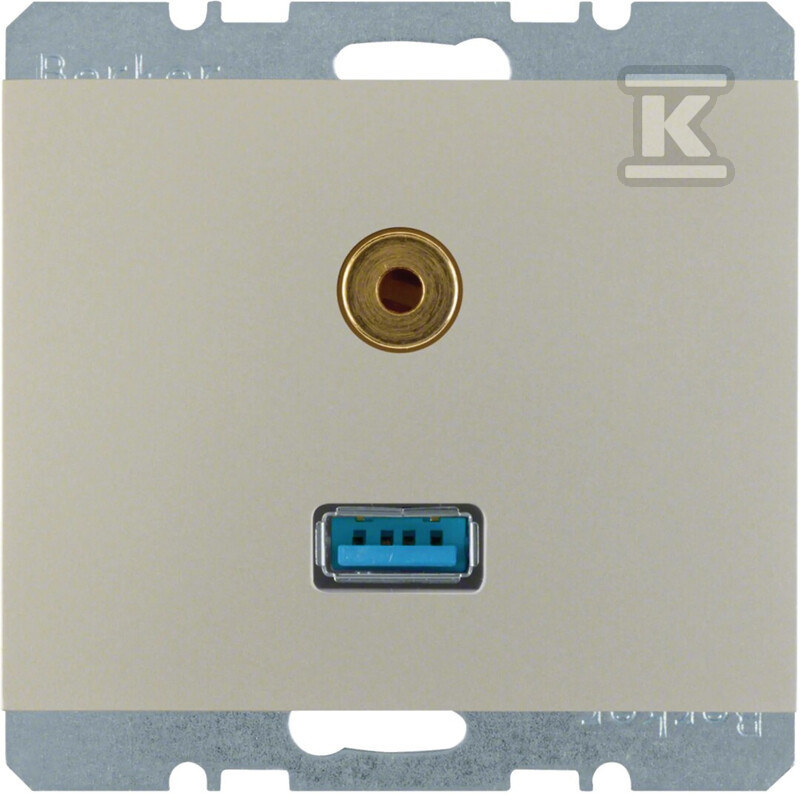Gniazdo USB / 3, 5 mm Audio, stal - 3315397004