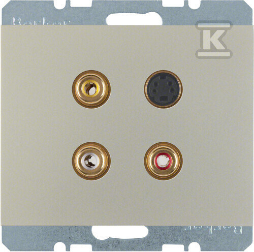 Gniazdo 3 x Cinch / S-Video, stal - 3315327004
