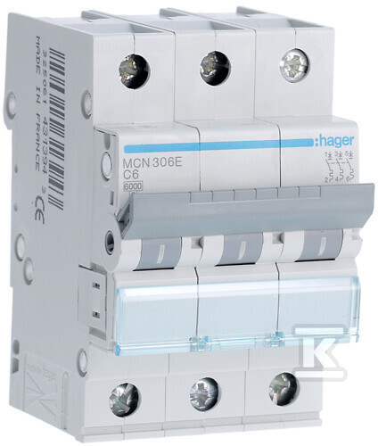 Wyłącznik nadmiarowo-prądowy, 6kA, - MCN306E