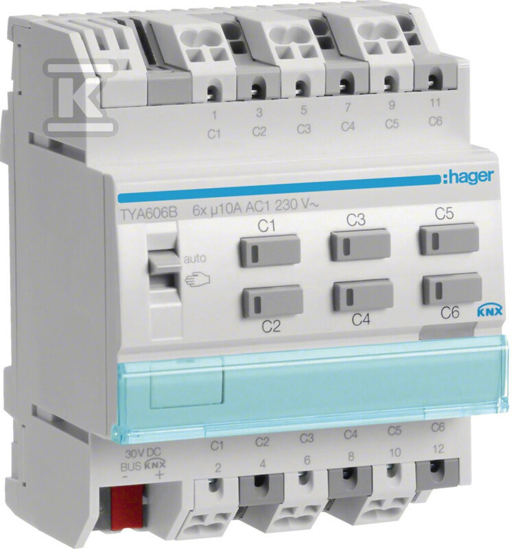 Sterownik załączający / żaluzjowy 10 A, - TYA606B
