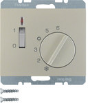 Regulator temperatury pomieszczenia 24 V ze stykiem zwiernym, elementem centralnym, łącznikiem i diodą, stal szlachetna, lakierowany, K.5