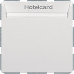 Łącznik przekaźnikowy na kartę hotelową, biały, mat, B.3/B.7