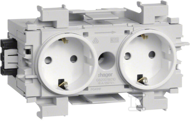 Gniazdo SCHUKO 2-krotne WAGO montaż - GS20019016