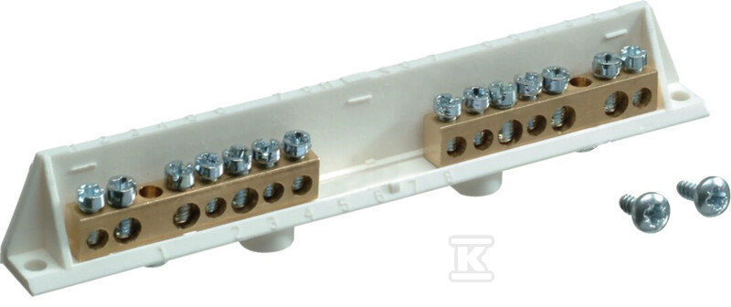 Wspornik z zaciskami PE/N 2x7 zaciski - VZ723