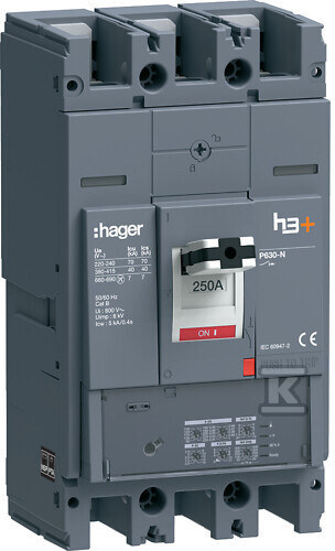 Wyłącznik mocy h3+ P630 LSI 3x250A 40kA - HNW250JR