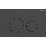 Кнопка змиву Geberit Sigma40, передня, нержавіюча сталь чорна, кругла