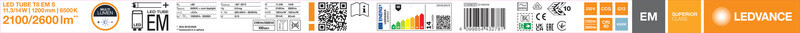 LED лампа T8 EM S 1200 11.3W/14W 865 - 4099854432781
