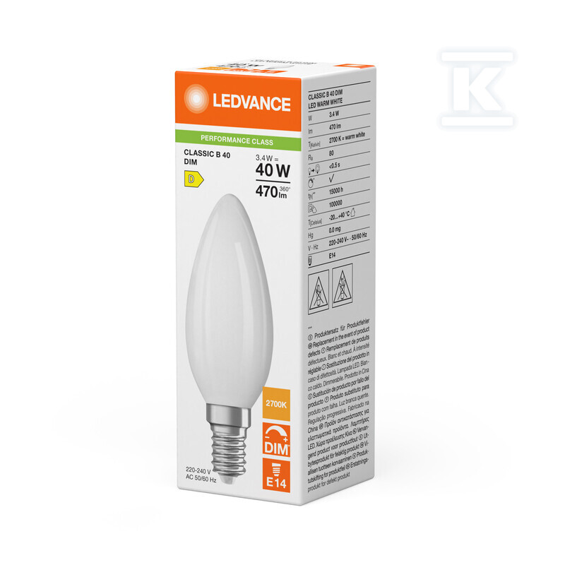 СВІТЛОДІОДНА лампа CLASSIC B DIM P 3.4W - 4099854439063