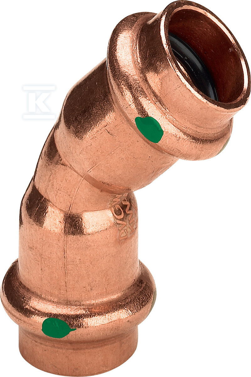 Згин 45° SC 15 мідь/глянцева обробка, - 292348