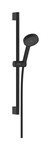 Zestaw prysznicowy 95 2 strumieniowy EcoSmart z drążkiem 65 cm Activera Select S czarny Matowy