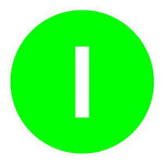 Плоска зелена лінза M22-XDL-G-X1 з підписом