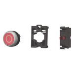 Привід M22-D-R-X0/K01, плоска червона кнопка 1R без самоповернення