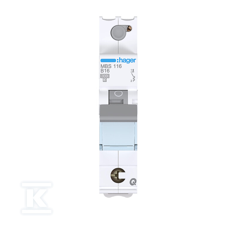 Автоматичний вимикач Icn=6000A 1P B 16A - MBS116