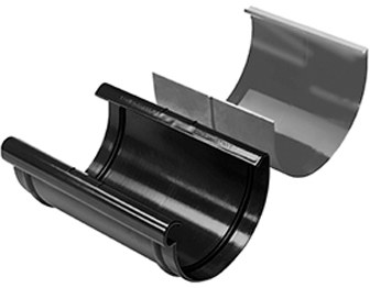 Gutter connector 130 with insert, PVC - 3021655