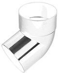 Single socket bend 75x75/67, PVC Canyon white