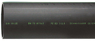 PE-HD pipe 250x9.6x5000mm SDR26 black - 3085809