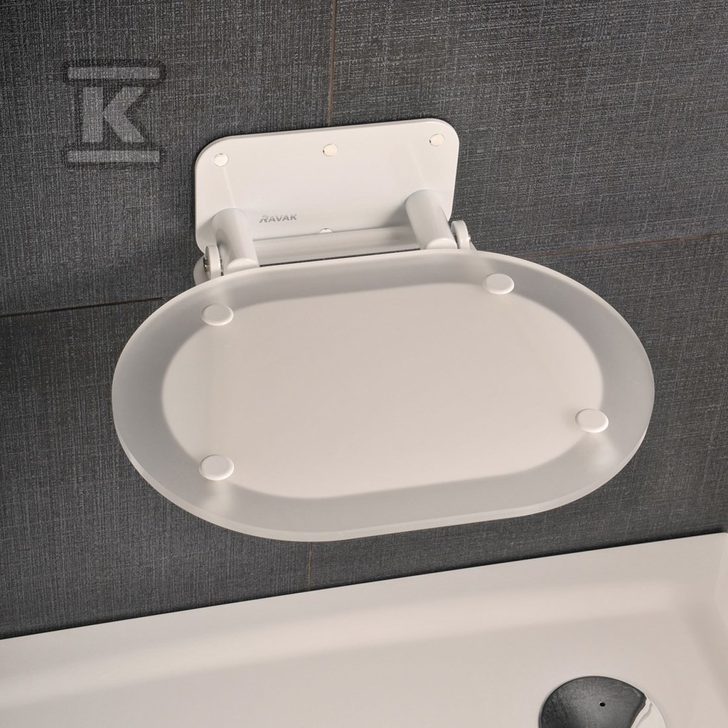 Chrome Clear / white shower seat - B8F0000028