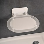 Chrome Clear / white shower seat