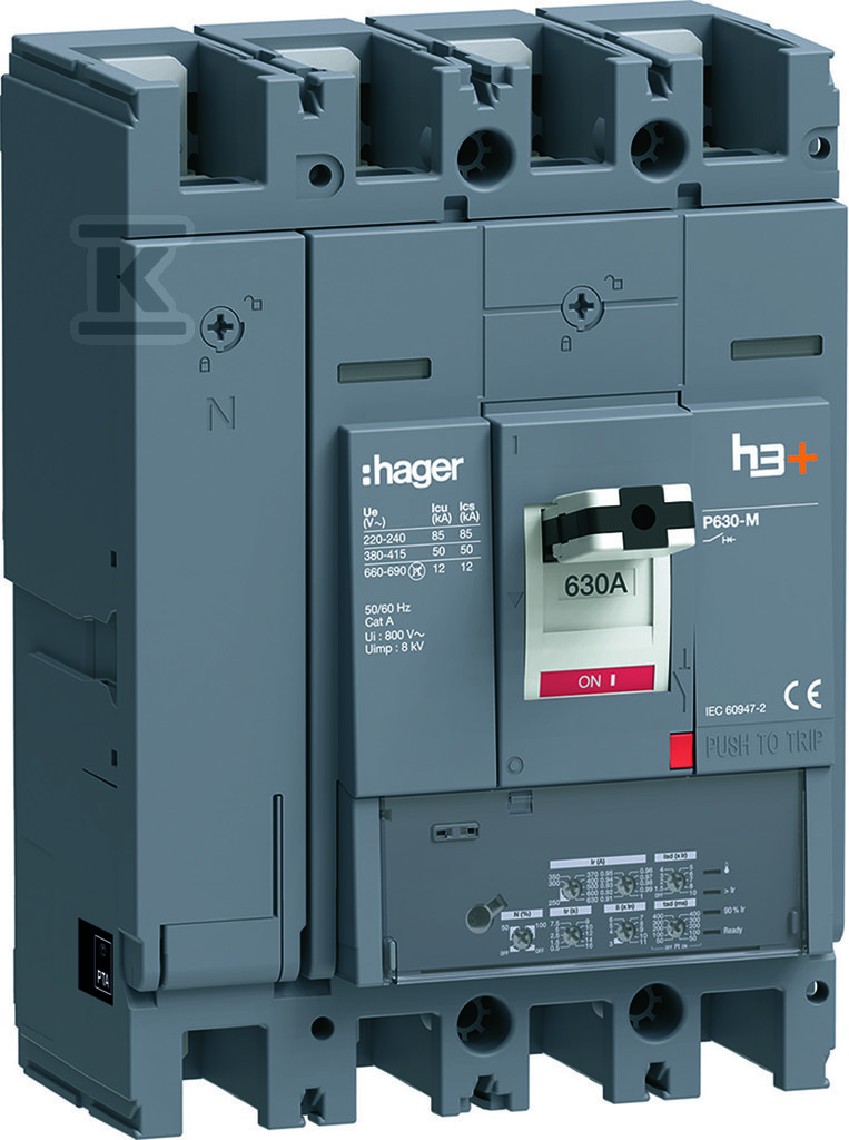 Вимикач потужності h3+ P630 LSI 4×630A - HMW631JR