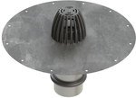 Roof drain made of acid-proof steel, model C Ø 90 (length 200 mm)