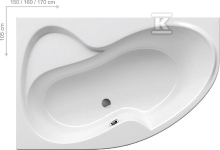 Corner bathtub ROSA II 170x105