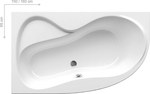 ROSA bathtub 95 160x95 L white