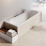 City 180x80 rectangular bathtub white