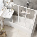 BeHappy II asymmetrical bathtub 150x75 L white