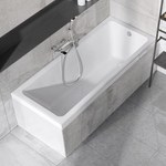 Rectangular bathtub 10 ° 170x75 white