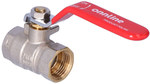 Standard nickel plated ball valve with a gland, PN16 1/2" with steel lever, N-N version, 16 bar/120C