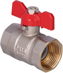 Nickel plated standard ball valve with gland, PN16, 1 "PN16 with butterfly, N-N version, 16 bar/120C