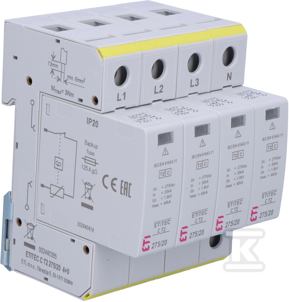 Zvodič prepätia T2 (C) ETITEC C T2 - 002440395