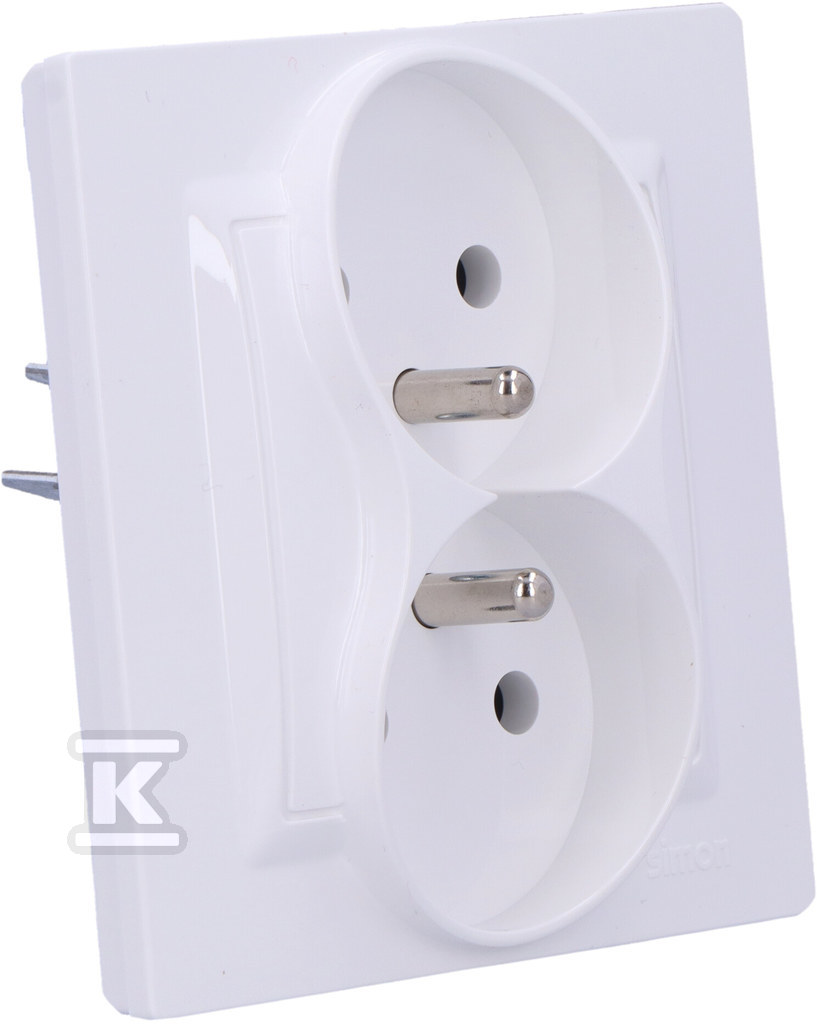 Double socket outlet with ground - CGZ2/11