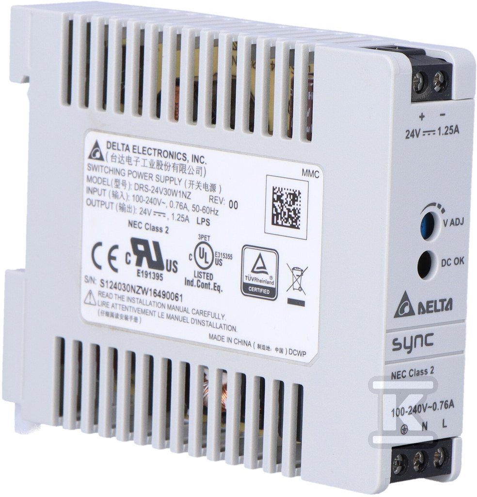 Zasilacz na szynę DIN 24V 1,25A 30W - DRS-24V30W1NZ