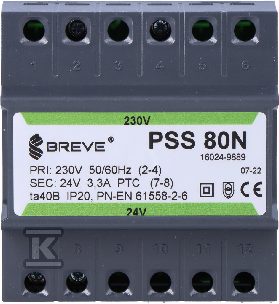 Трансформатор однофазний PSS 80N - 16024-9889