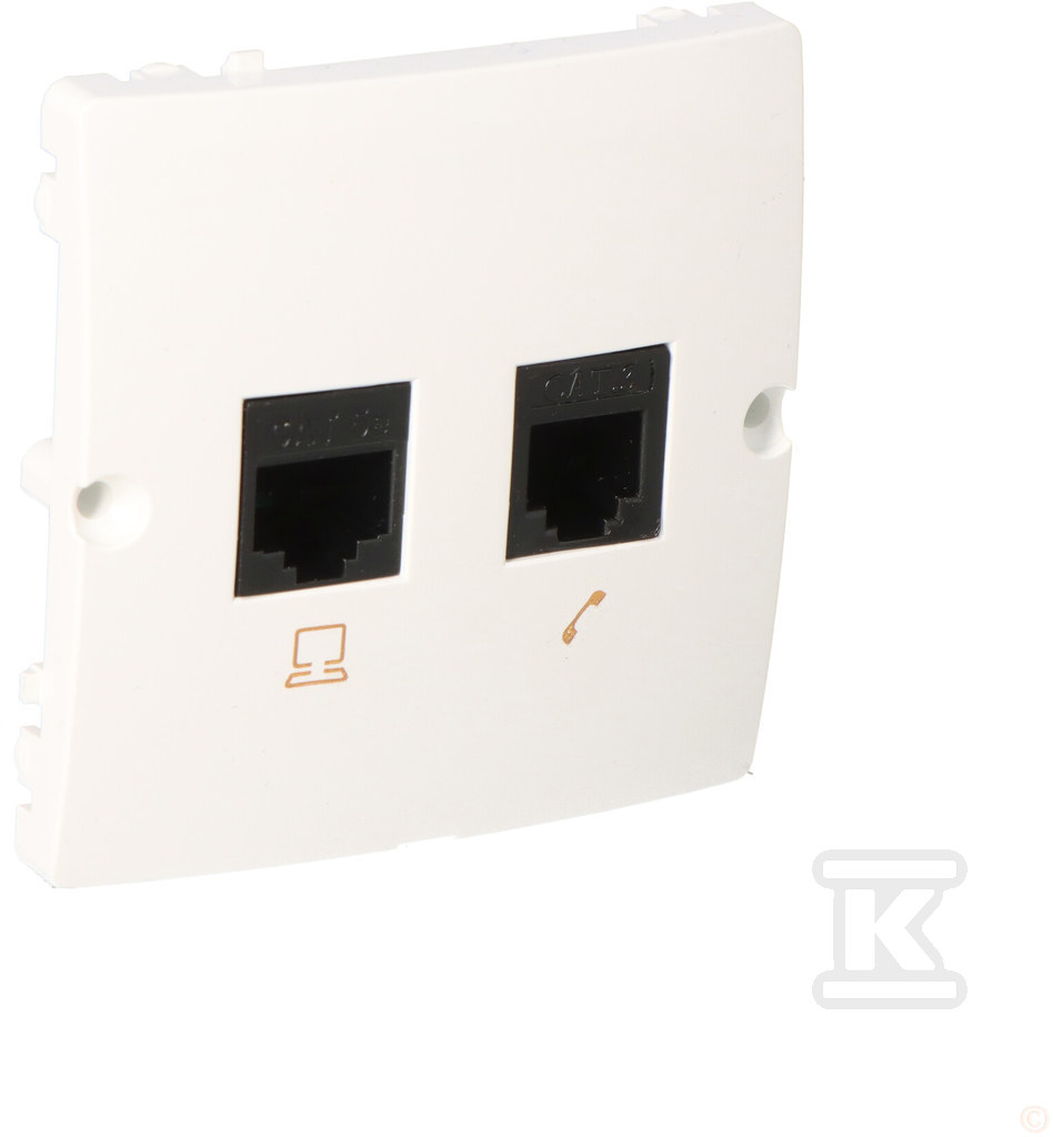 RJ45 cat.5e számítógép-aljzat + RJ12 - BM5T.02/11