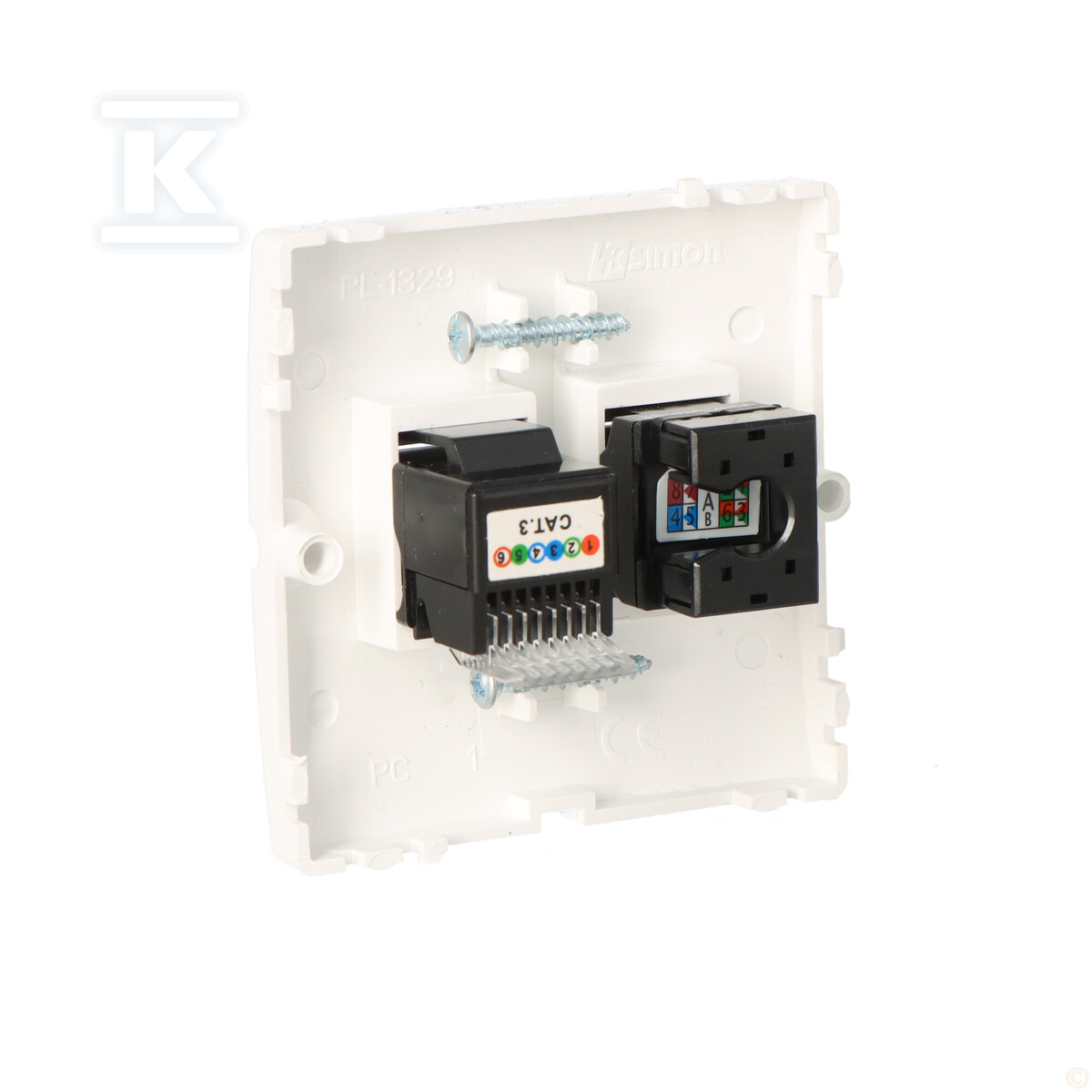 Комп'ютерна розетка RJ45 cat.5e + - BM5T.02/11