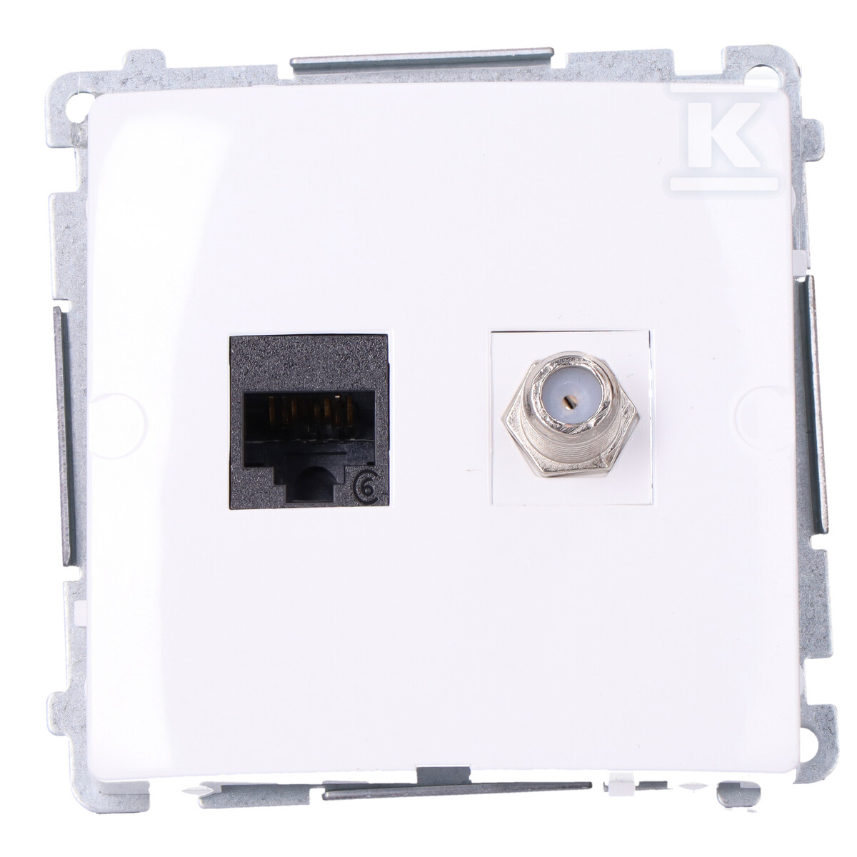 Гніздо антенне типу "F" + RJ45 cat.6 - BMAFRJ45.01/11
