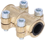 MD 15mm double-sided brass repair clamp