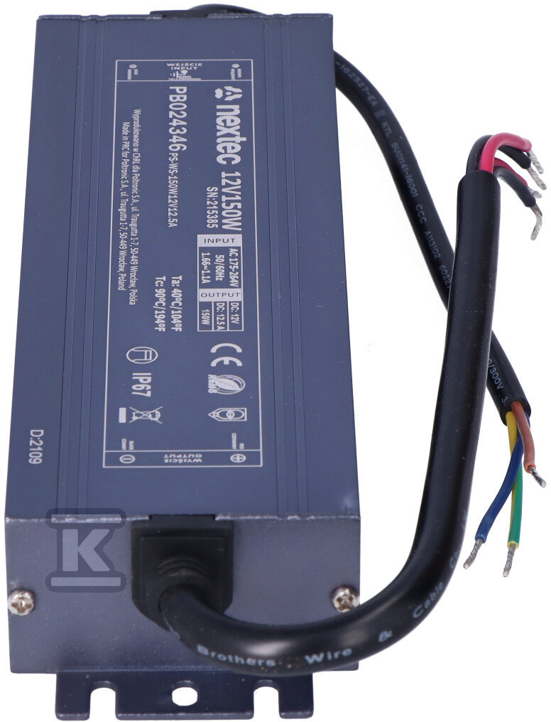 IP67 / 12V / 12,5A /150W - PB024346