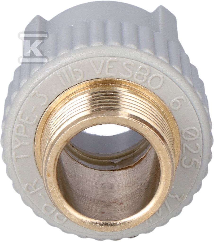 ПП муфта з латунною різьбою 25/3/4" - 606-25/34-V_ON
