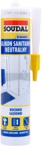 Silikon sanitarny Soudal 280ml bezbarwny