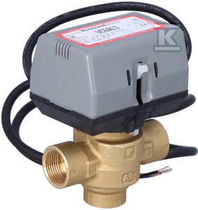 HONEYWELL Kospel three-way valve with actuator - 3/4" for cooperation with a domestic hot water exchanger.