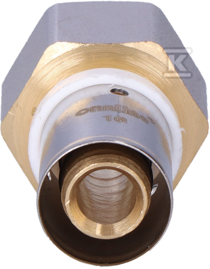 КОНЕКТОР ZAPRASOWYWANA GW 16MM X 1/2" U - ZZW1612_ON
