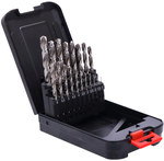 Metal drill bit set HSS-GS DIN 338 1 - 10 mm ABRABORO [19 pcs.]