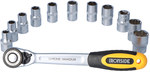 Set - socket wrench (ratchet) + set of 12 sockets 10-22mm