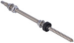 Double threaded screw SWDM10x250E (1.4301)