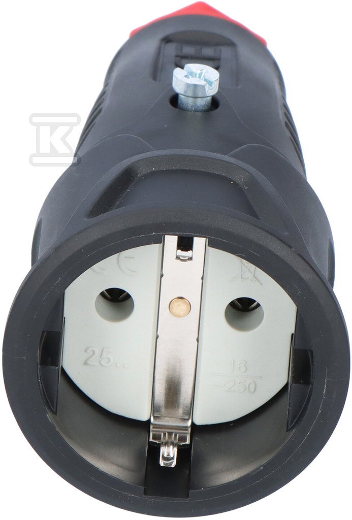 Розетка гумова 16A 3P 230V шуко IP20 - 2510-SR