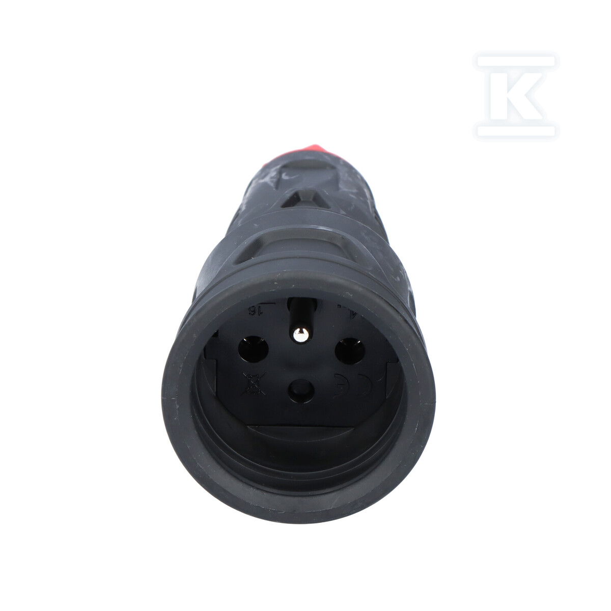 Розетка гумова 16A 3P 230V з контактом - 2410-SRW