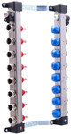 InoxFlow manifold with valves for actuators and flow meters (UFST series) - 8 circuits